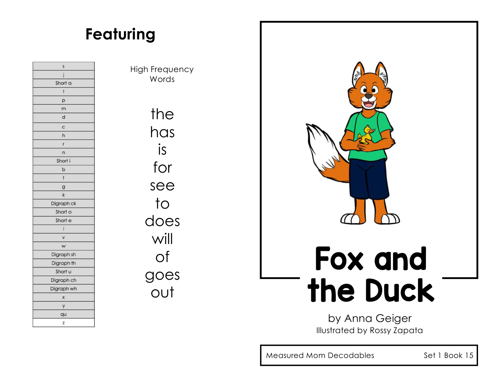 Decodable Book 22 - Fox and the Duck